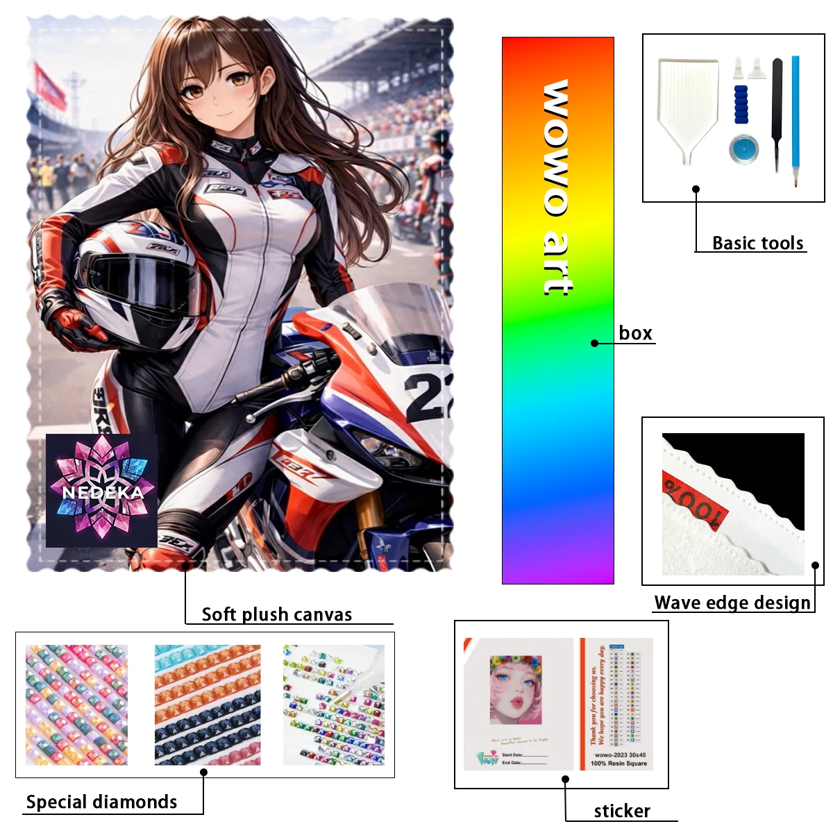 【NEDEKA_ Diamond Art】Стразы для декора Racing Girl Crystal AB, идеальные стразы из смолы FD Rhinestone
【NEDEKA_ Diamond Art】Стразы для декора Racing Girl Crystal AB, идеальные стразы из смолы FD Rhinestone