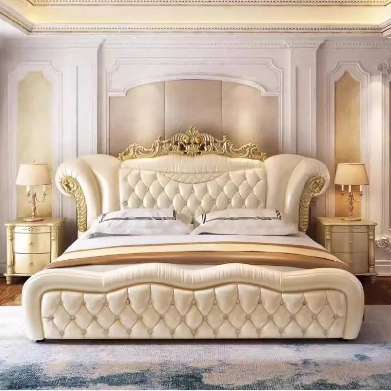 Design European Luxury Double Bed Set Wooden Room Full Size Double Bed Mattress Luxury Upholstered Camas De Dormitorio Furniture
Design European Luxury Double Bed Set Wooden Room Full Size Double Bed Mattress Luxury Upholstered Camas De Dormitorio Furniture