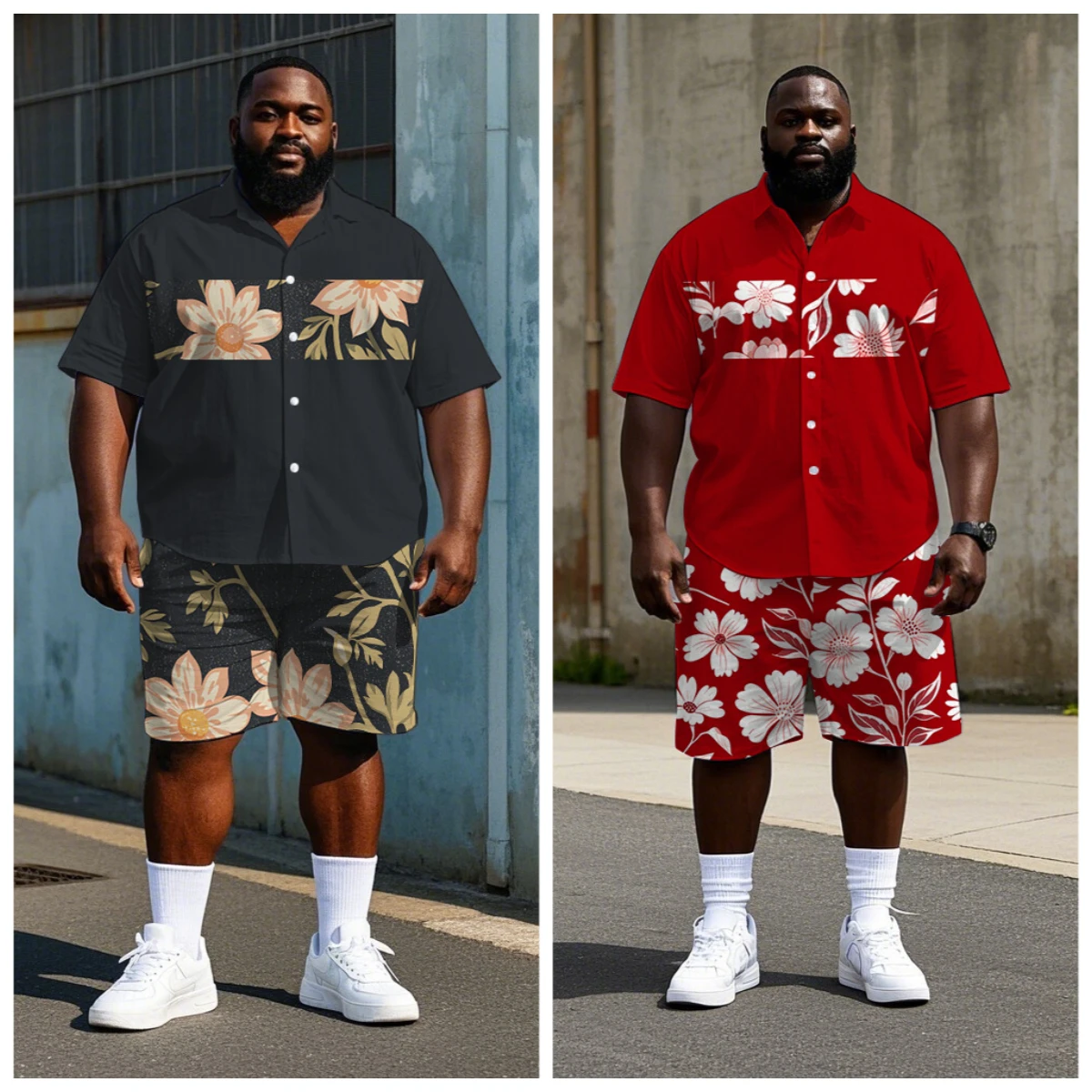 S-9XL Big and Tall Men Summer Vintage Floral Totem Leaf Print Oversized Shirt Shorts Set Multi-Design Casual 2-Piece Outfit
S-9XL Big and Tall Men Summer Vintage Floral Totem Leaf Print Oversized Shirt Shorts Set Multi-Design Casual 2-Piece Outfit