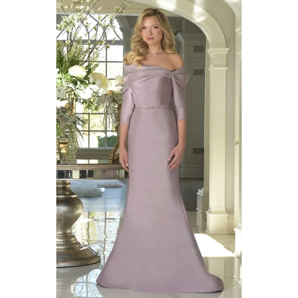 Customized Elegant Mother of Birde Dresses 2026 for Wedding Women Mermaid Evening Dress Off Shoulder Lilac Formal Party Gowns
Customized Elegant Mother of Birde Dresses 2026 for Wedding Women Mermaid Evening Dress Off Shoulder Lilac Formal Party Gowns