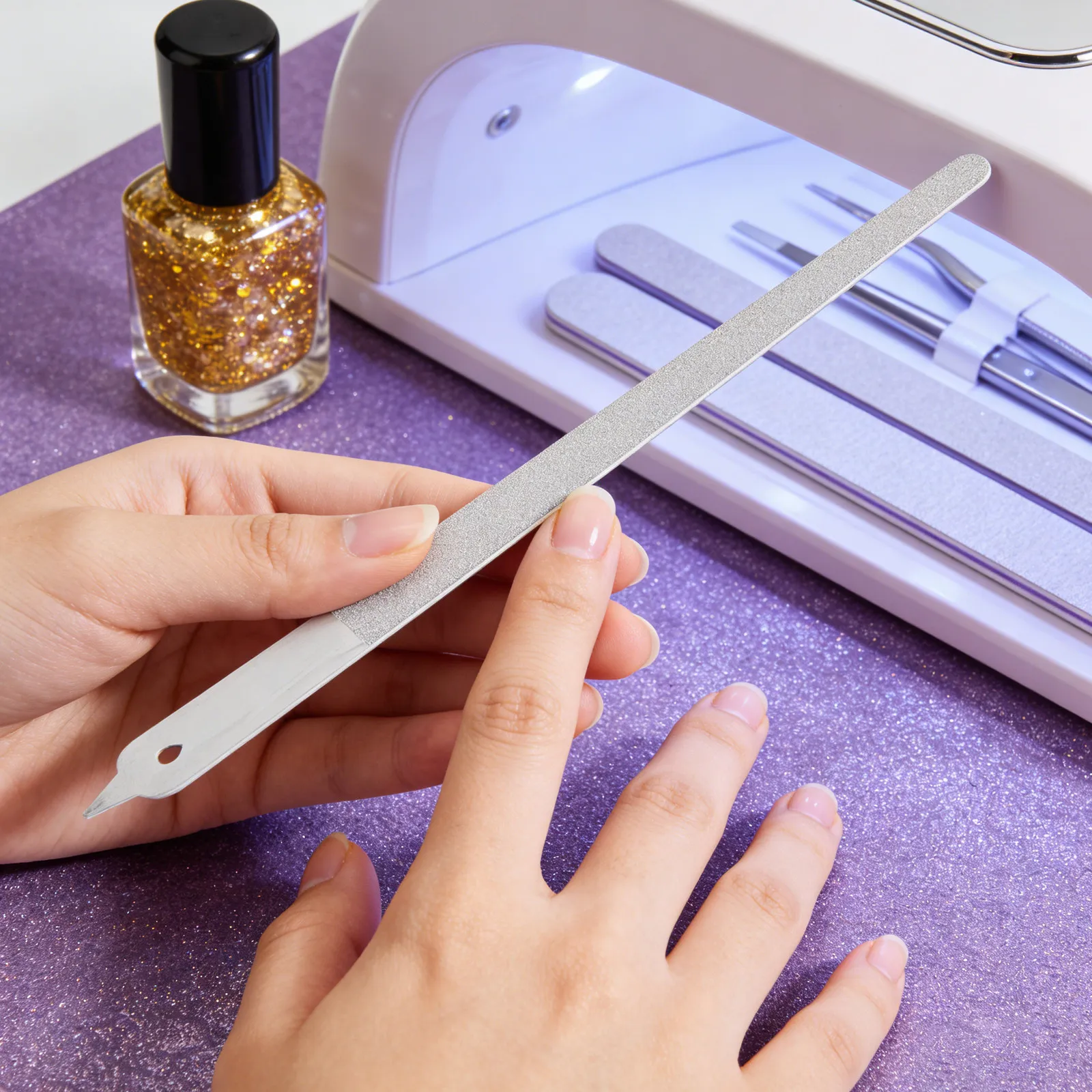 6Pcs Stainless Steel Nail Files Double-Sided Metal Fingernail Buffers 20Cm Salon Pedicure Care Heavy-Duty Nail File for Toenails
6Pcs Stainless Steel Nail Files Double-Sided Metal Fingernail Buffers 20Cm Salon Pedicure Care Heavy-Duty Nail File for Toenails