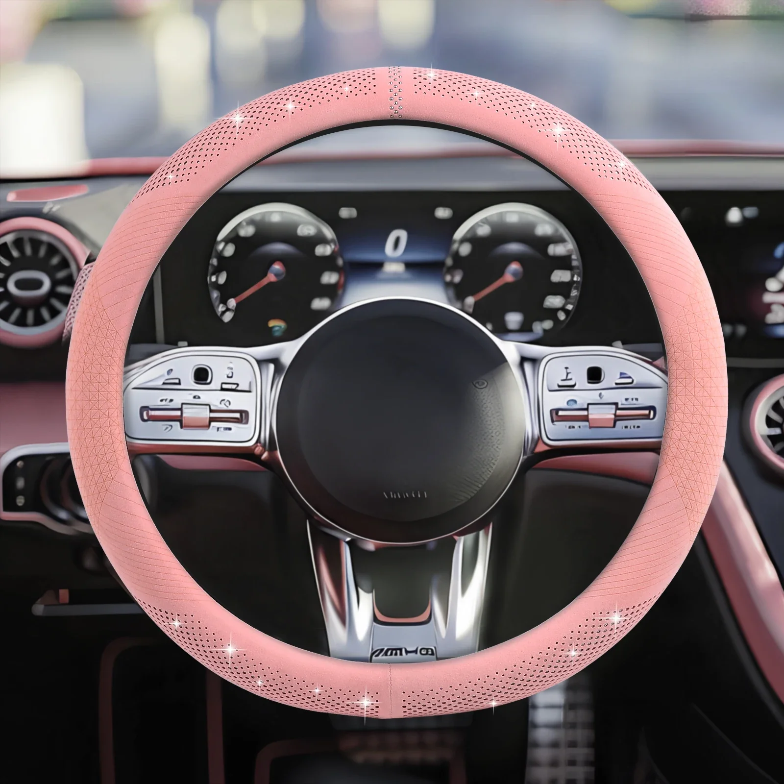 XMSJ High-end Cowhide Steering Wheel Cover for 14.5-15 inch Steering Wheel, Steering Wheel Cover for Men Women
XMSJ High-end Cowhide Steering Wheel Cover for 14.5-15 inch Steering Wheel, Steering Wheel Cover for Men Women