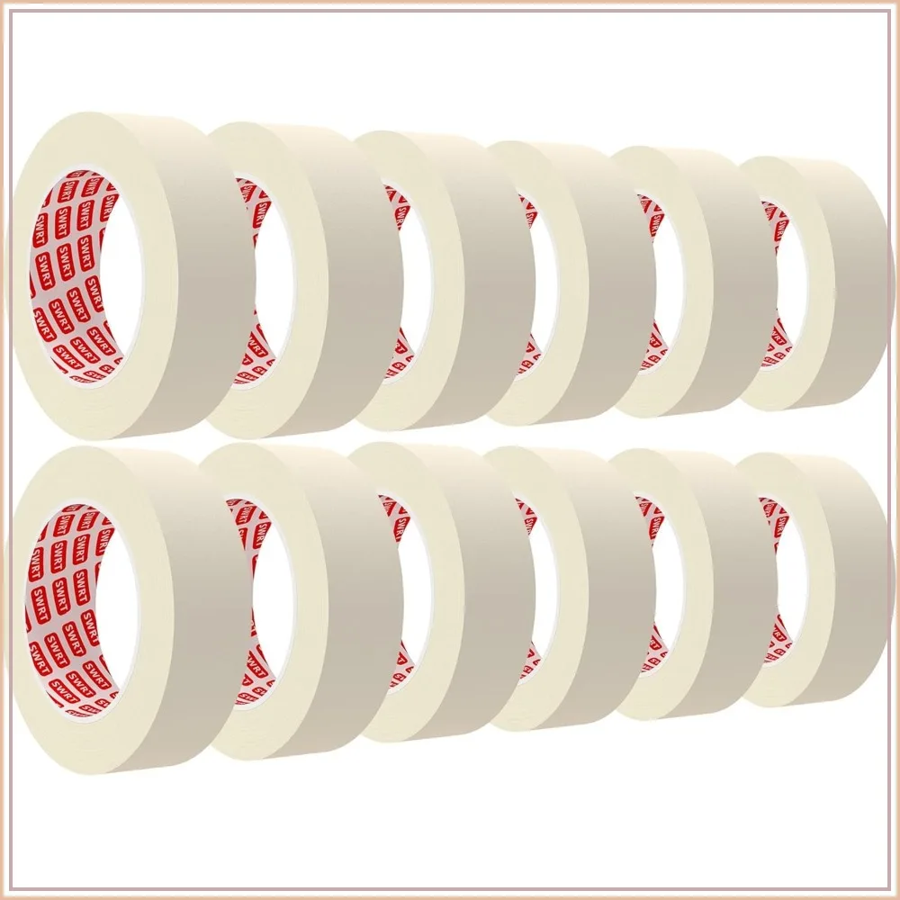 Masking Tape 1 Inch x 55 Yards, 12 Rolls, White Painters Tape for General Purpose, Kitchen Labeling, Crafts & Home Projects (660 Yards Total)
Masking Tape 1 Inch x 55 Yards, 12 Rolls, White Painters Tape for General Purpose, Kitchen Labeling, Crafts & Home Projects (660 Yards Total)