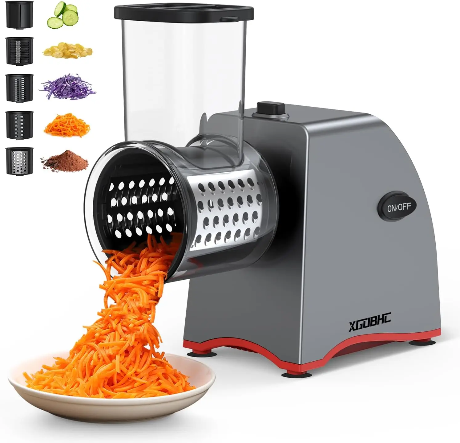 Upgraded Salad Maker with 5 Replaceable Stainless Blades, 250W Electric Cheese Shredder
Upgraded Salad Maker with 5 Replaceable Stainless Blades, 250W Electric Cheese Shredder