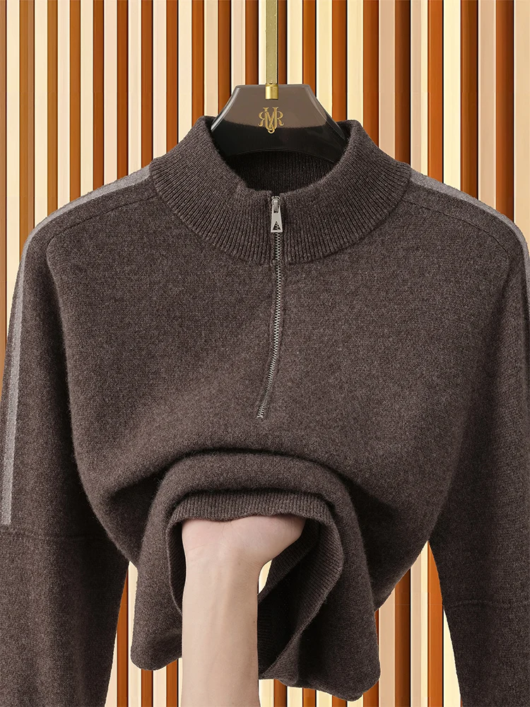 Мужской свитер из плотной шерстяной вязки с высоким воротом, мягкий, удобный, повседневный, стильный, городской, осенне-зимний, теплый
Мужской свитер из плотной шерстяной вязки с высоким воротом, мягкий, удобный, повседневный, стильный, городской, осенне-зимний, теплый