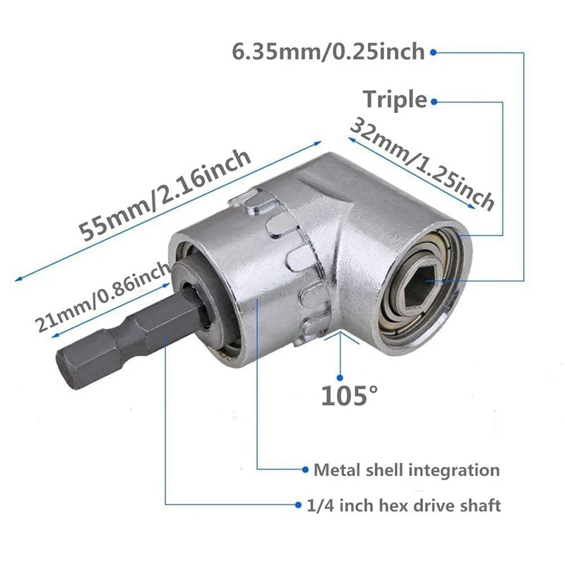 Achieve Perfect Drilling Angles with the 0 3 6 5mm Keyless Drill Chuck Right Angle Bit Converter Adapter and Hex Shank
Achieve Perfect Drilling Angles with the 0 3 6 5mm Keyless Drill Chuck Right Angle Bit Converter Adapter and Hex Shank