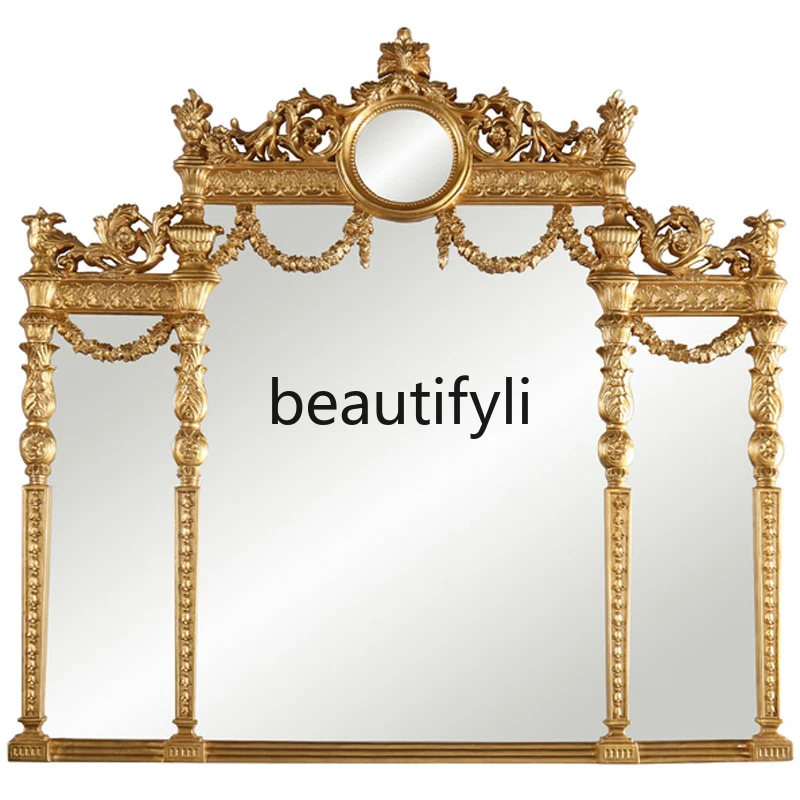 Light French Villa Large Fireplace Mirror Decorative Entrance Mirror Golden European Luxury Restaurant Mirror Special Shape
Light French Villa Large Fireplace Mirror Decorative Entrance Mirror Golden European Luxury Restaurant Mirror Special Shape