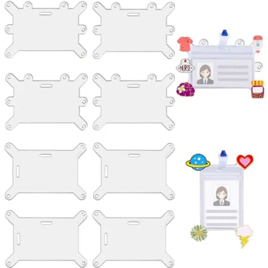 10 Pcs Badge Buddy Pin Holder Horizontal and Vertical Use Acrylic Badge Adapter for Nurse ID Student Employee Card Displaying A
10 Pcs Badge Buddy Pin Holder Horizontal and Vertical Use Acrylic Badge Adapter for Nurse ID Student Employee Card Displaying A