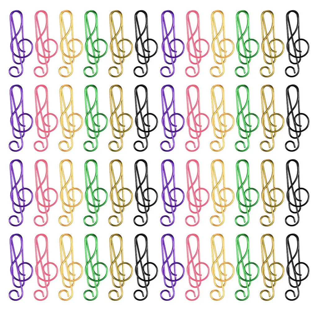 85pcs Colored Paper Clips Metal Music Note Shaped Document Office Supplies Creative Gifts Small Size Cute Design
85pcs Colored Paper Clips Metal Music Note Shaped Document Office Supplies Creative Gifts Small Size Cute Design
