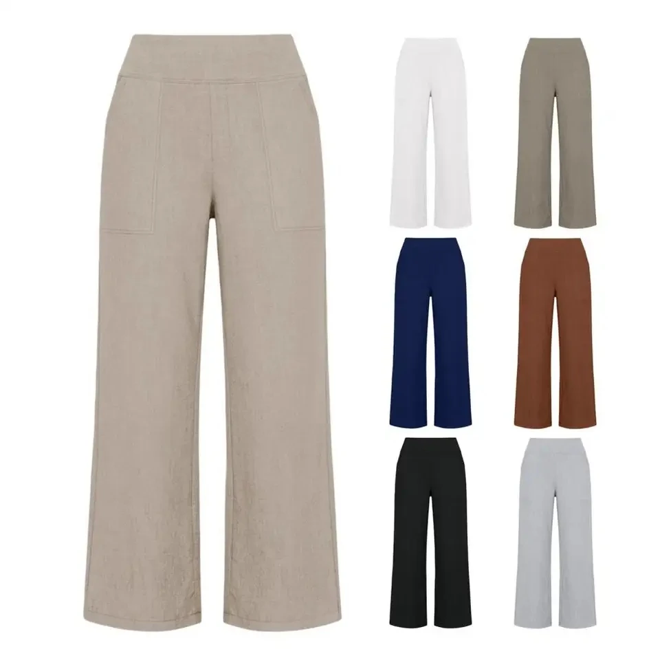 Women 3/4 Muslin Trouser Lightweight Linen Pants With Pockets Causal Loose Trousers Elastic Comfortable Fabric Bottom
Women 3/4 Muslin Trouser Lightweight Linen Pants With Pockets Causal Loose Trousers Elastic Comfortable Fabric Bottom