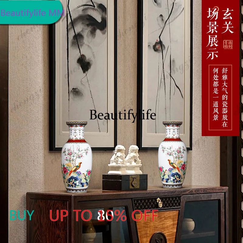 F182 A pair of high-end Jingdezhen ceramics ornaments, living room new Chinese home decorations gift box
F182 A pair of high-end Jingdezhen ceramics ornaments, living room new Chinese home decorations gift box