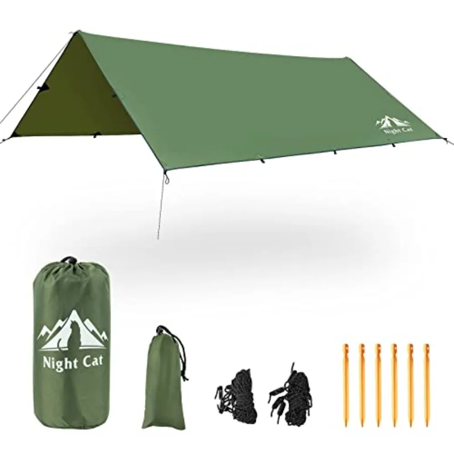 Camping Tent Tarp Hammock Rain Fly Sunshade Shelter Tarp Waterproof Portable Lightweight for Outdoor Backpacking Hiking 12x10 f
Camping Tent Tarp Hammock Rain Fly Sunshade Shelter Tarp Waterproof Portable Lightweight for Outdoor Backpacking Hiking 12x10 f