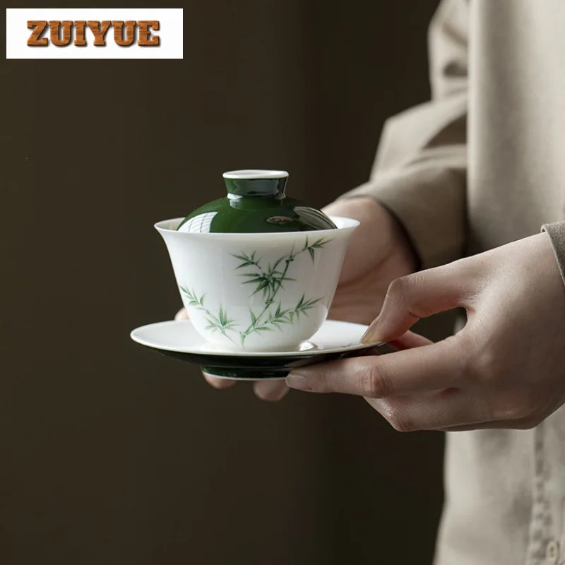 150ml Hand Drawn Bamboo Gaiwan Handmade Tea Tureen Tea Bowl With Lid Kit Tea Maker Cover Bowl Tableware Accessories Collection
150ml Hand Drawn Bamboo Gaiwan Handmade Tea Tureen Tea Bowl With Lid Kit Tea Maker Cover Bowl Tableware Accessories Collection