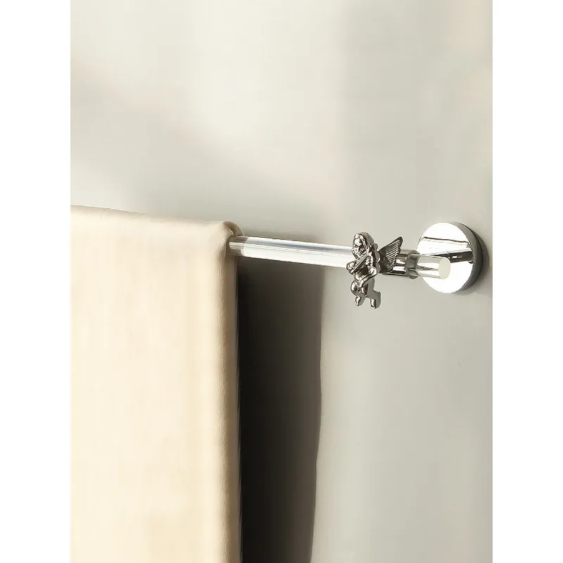 French Nordic acrylic non-punching brass towel hanging bathroom toilet storage bath towel hanging shelf
French Nordic acrylic non-punching brass towel hanging bathroom toilet storage bath towel hanging shelf