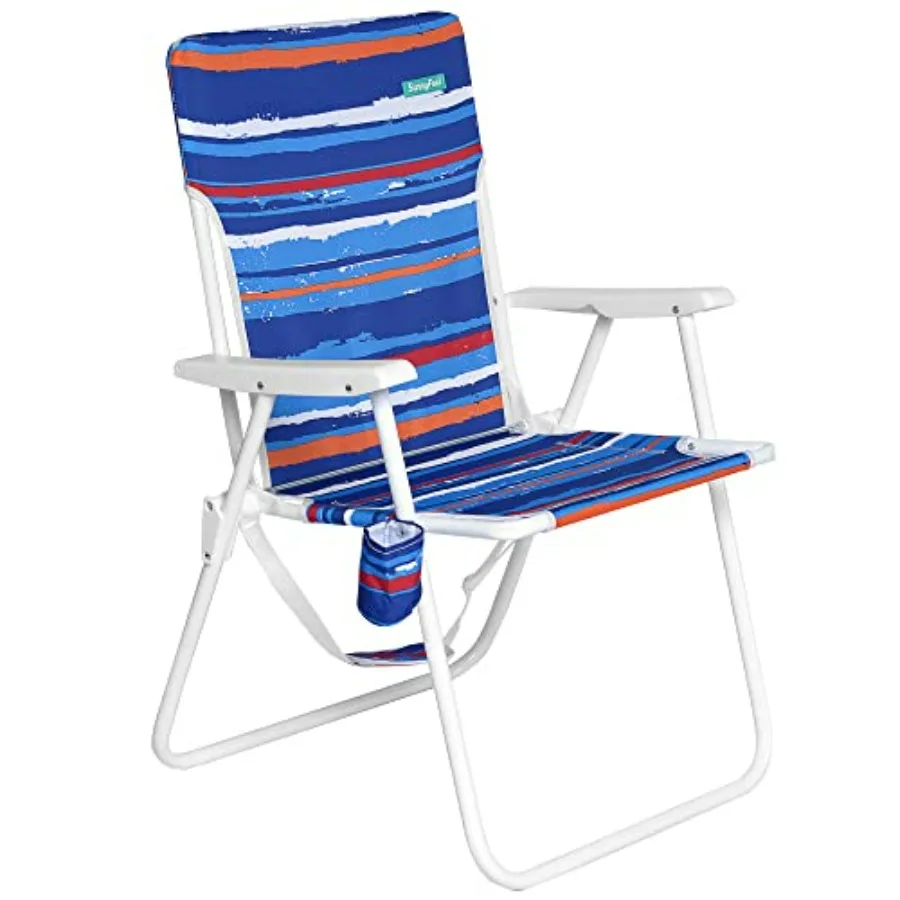 Beach chair for outdoor use, steel frame with polyester fabric, navy blue, extra-tall 15-inch seat height and 300-lb capacity
Beach chair for outdoor use, steel frame with polyester fabric, navy blue, extra-tall 15-inch seat height and 300-lb capacity
