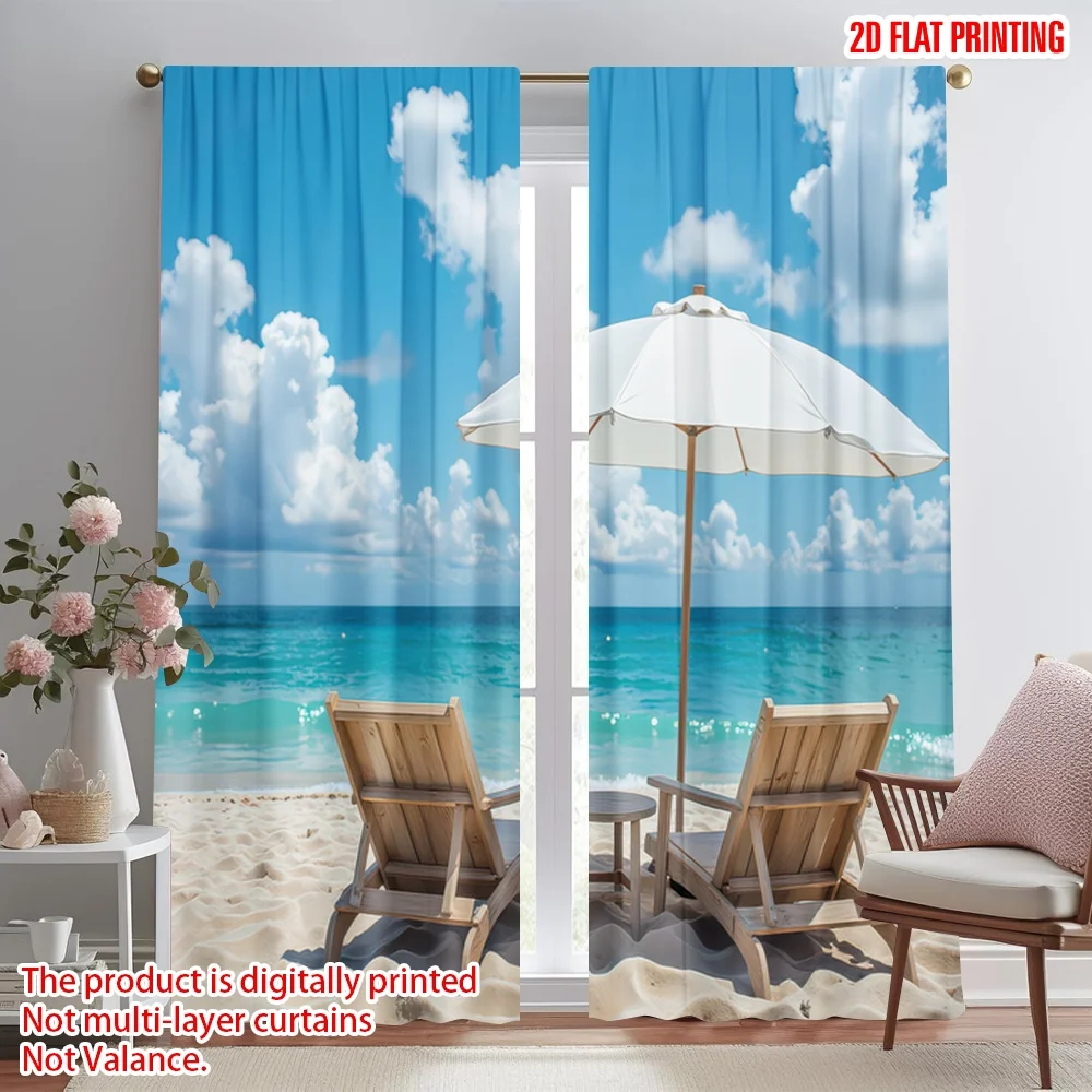 2D flat printing 2pcs Curtain Beach Chairs Under Umbrella Digital Printed Polyester Drapes Festive Curtains Use for Yard &
2D flat printing 2pcs Curtain Beach Chairs Under Umbrella Digital Printed Polyester Drapes Festive Curtains Use for Yard &