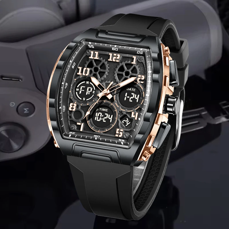 FOXBOX цифровые часы мужские лучший бренд класса люкс светодиодная подсветка двойное время водонепроницаемые часы мужские спортивные мужские кварцевые наручные часы
FOXBOX цифровые часы мужские лучший бренд класса люкс светодиодная подсветка двойное время водонепроницаемые часы мужские спортивные мужские кварцевые наручные часы