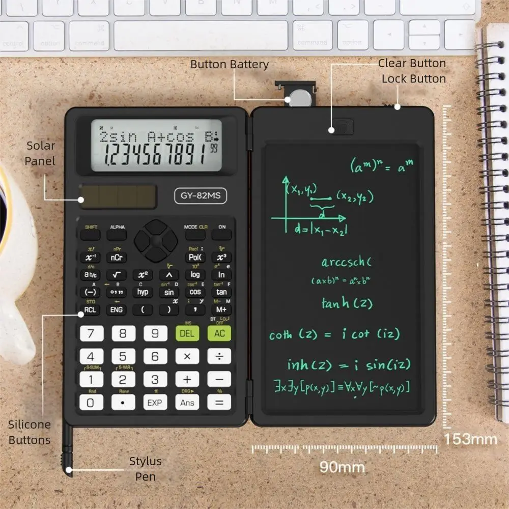 6.5-inch Writing Tablet 82MS Scientific Calculator 82MS 240 Function 2-Line Display Writing Tablet Math Calculator
6.5-inch Writing Tablet 82MS Scientific Calculator 82MS 240 Function 2-Line Display Writing Tablet Math Calculator