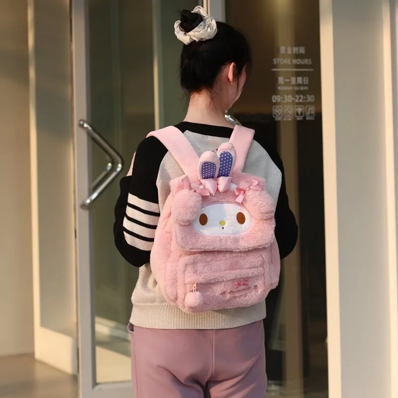 Плюшевый рюкзак Sanrio My Melody, рюкзак с героями мультфильмов, аниме, плюшевая сумка My Sweet Piano, студенческая школьная сумка, дорожная сумка, подарки для девочек
Плюшевый рюкзак Sanrio My Melody, рюкзак с героями мультфильмов, аниме, плюшевая сумка My Sweet Piano, студенческая школьная сумка, дорожная сумка, подарки для девочек