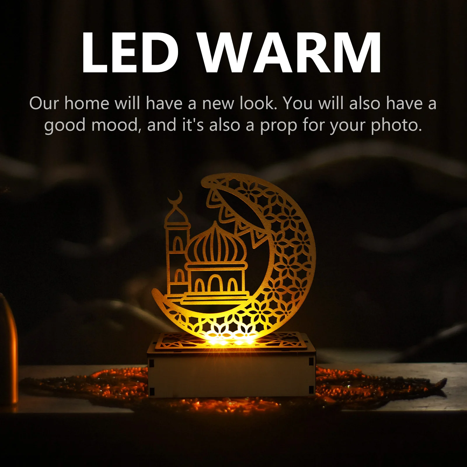 Moon-shaped LED Light Decor Wooden Eid Craft Wooden Craft Ramadan Festival Adornment Home Party Lamp Small Night Light
Moon-shaped LED Light Decor Wooden Eid Craft Wooden Craft Ramadan Festival Adornment Home Party Lamp Small Night Light