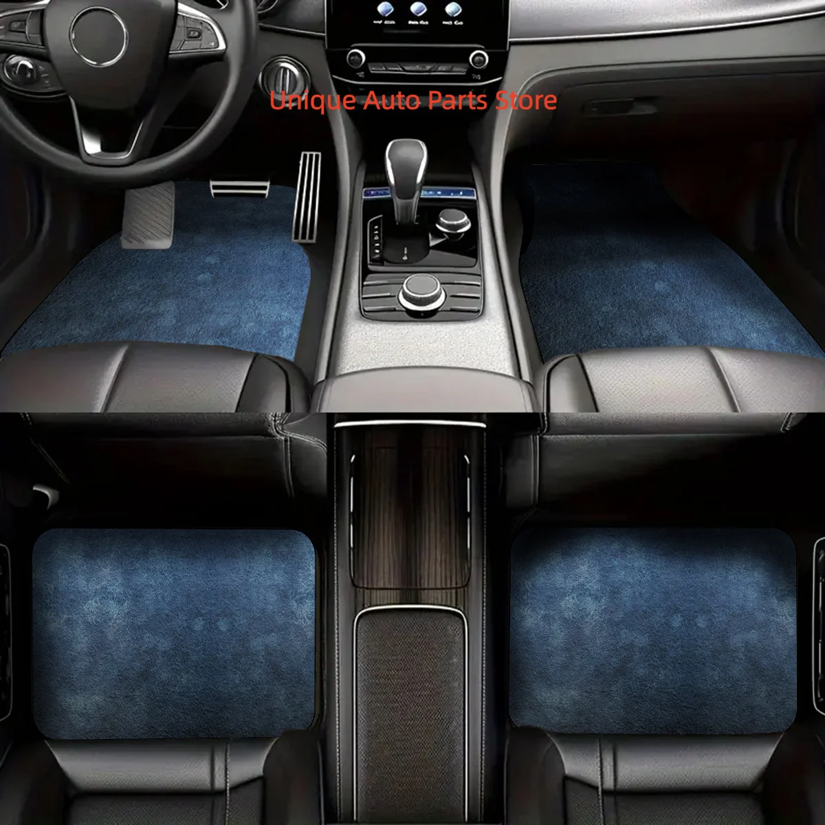 Set of 4 Universal Blue Car Floor Mats, Designed for All Types of Vehicles Front And Rear Seats. Stylish And Long-Lasting Car Ad
Set of 4 Universal Blue Car Floor Mats, Designed for All Types of Vehicles Front And Rear Seats. Stylish And Long-Lasting Car Ad