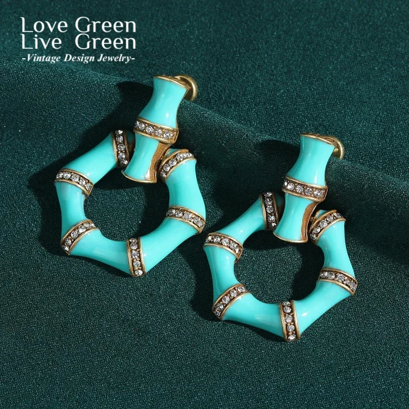 Vintage Earrings Antique Bamboo Blue Woman Accessories Drop Dangle Nature Luxury Quality Jewelry Designer 2025 Trend Bohemian
Vintage Earrings Antique Bamboo Blue Woman Accessories Drop Dangle Nature Luxury Quality Jewelry Designer 2025 Trend Bohemian