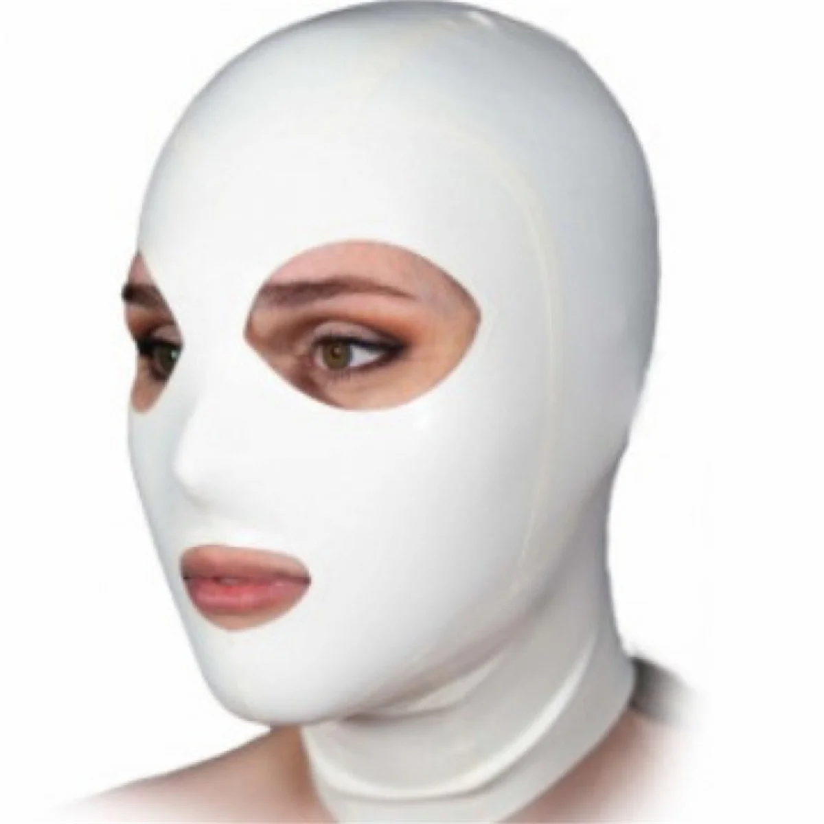 Latex Mask Rubber Hood White Open Eyes and Mouth Back Zip for Cosplay Halloween Party Wear
Latex Mask Rubber Hood White Open Eyes and Mouth Back Zip for Cosplay Halloween Party Wear