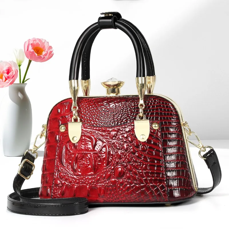 New 2025 Crocodile Pattern Female Bag High-quality Exquisite Small Women's Handbag Crossbody Bags Boston Womens Shoulder Bag
New 2025 Crocodile Pattern Female Bag High-quality Exquisite Small Women's Handbag Crossbody Bags Boston Womens Shoulder Bag