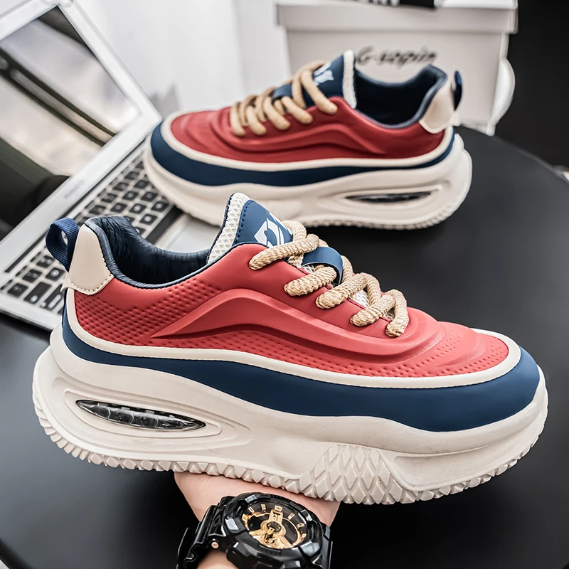 Men Retro Thick Bottom Athletic Shoes Air Flow Lining Shock Absorb Sole City Daily Walking Footwear
Men Retro Thick Bottom Athletic Shoes Air Flow Lining Shock Absorb Sole City Daily Walking Footwear