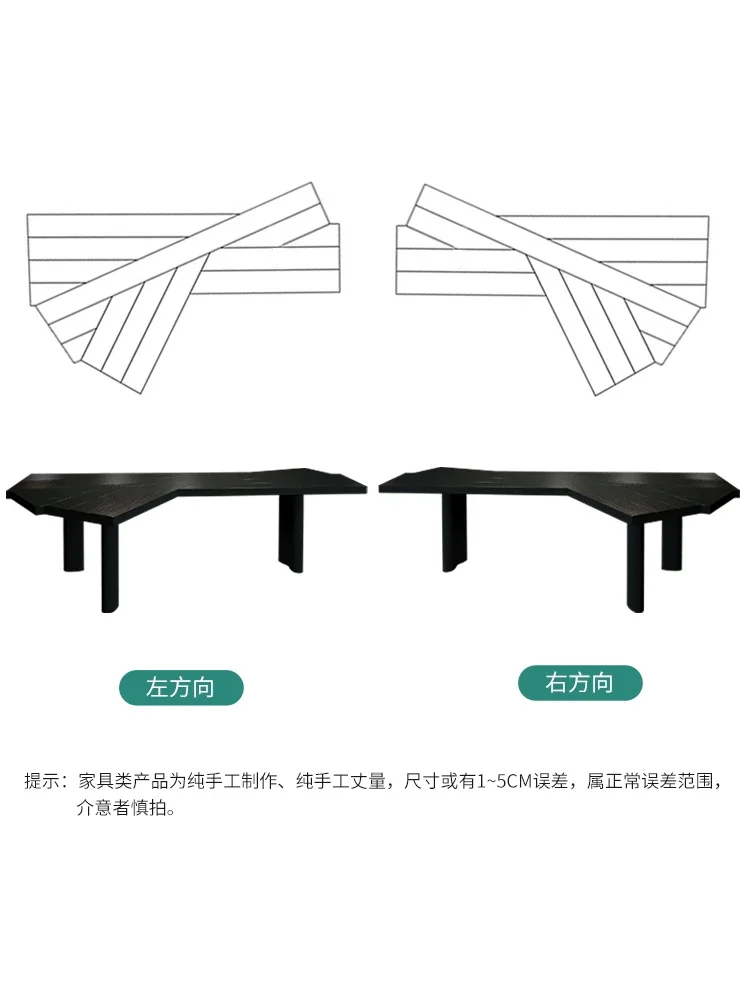 Black solid wood desk boss table creative light luxury special-shaped large board computer desk design
Black solid wood desk boss table creative light luxury special-shaped large board computer desk design
