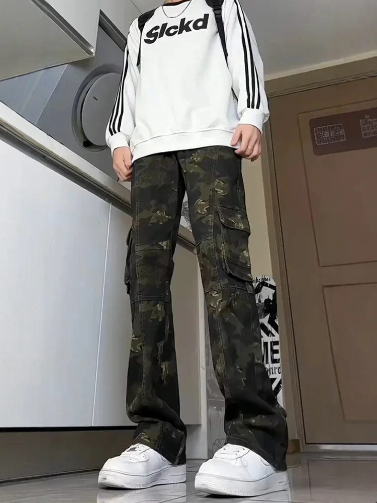 American High Street Camouflage Jeans Men's Tall Extended Straight Leg Bell Bot Slim Fit Jeans Workwear Cotton Pants
American High Street Camouflage Jeans Men's Tall Extended Straight Leg Bell Bot Slim Fit Jeans Workwear Cotton Pants