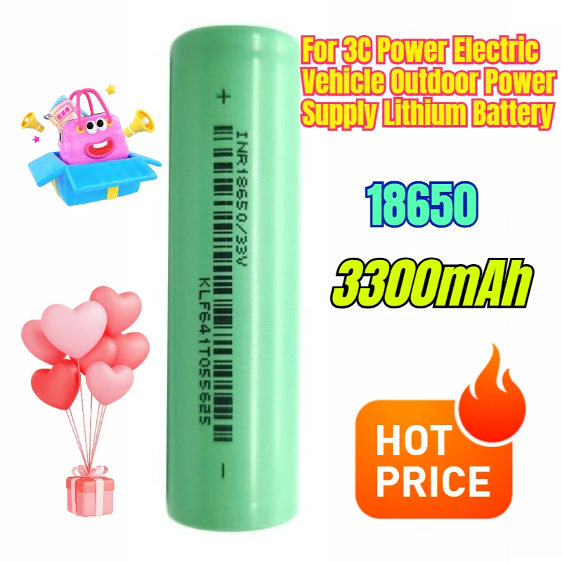 18650 3300mAh for 3C Power Electric Vehicle Outdoor Power Supply Lithium Battery
18650 3300mAh for 3C Power Electric Vehicle Outdoor Power Supply Lithium Battery