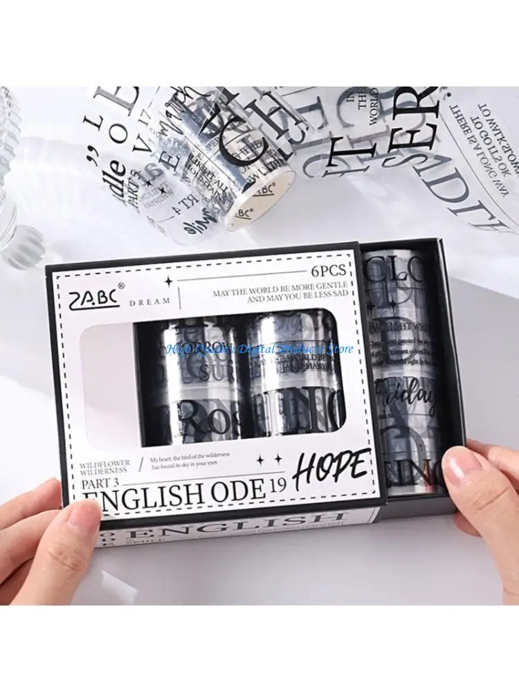 U2JE 6Roll Motivational Phrases PET Sticker Decorative Tape 50mmX2m For Scrapbooking
U2JE 6Roll Motivational Phrases PET Sticker Decorative Tape 50mmX2m For Scrapbooking