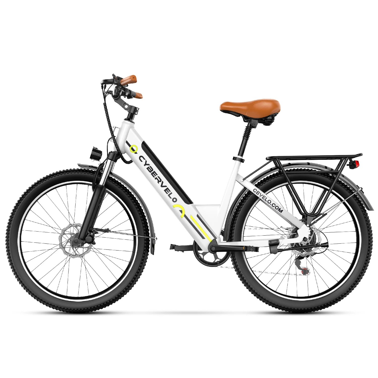 Cybervelo Urban Commute E-Bike, 48V 1000W Peak Motor, Detachable Battery 7-Speed shift Electric Bike, 26“ Step-Thru adults EK2
Cybervelo Urban Commute E-Bike, 48V 1000W Peak Motor, Detachable Battery 7-Speed shift Electric Bike, 26“ Step-Thru adults EK2