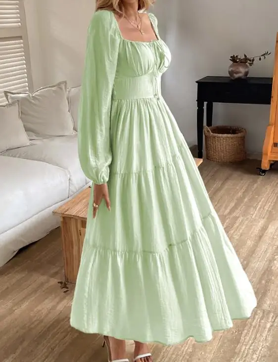 Spring/Summer Women's Casual Style French Long Sleeved Dress Waist Cinched Design Vacation Fashion 2026
Spring/Summer Women's Casual Style French Long Sleeved Dress Waist Cinched Design Vacation Fashion 2026