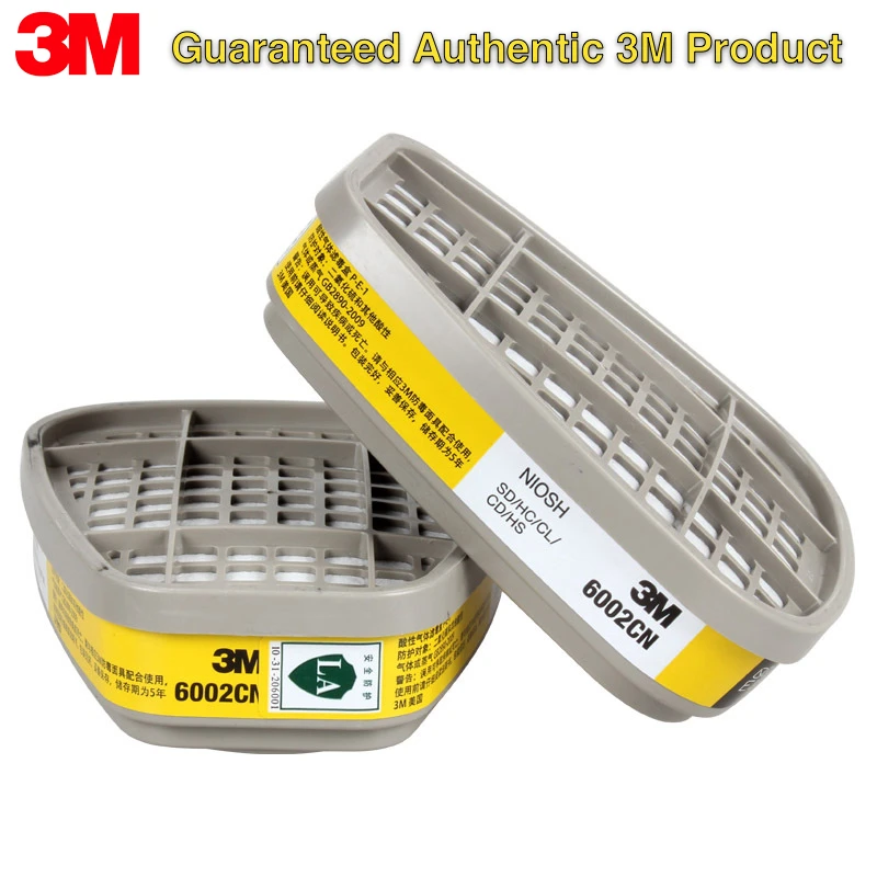 3M 6002 Acid Gas Cartridge NIOSH Respirator Filter for 6200/7502/6800 Mask Protection CL2 HCl SO2 H2S (2PCS)
3M 6002 Acid Gas Cartridge NIOSH Respirator Filter for 6200/7502/6800 Mask Protection CL2 HCl SO2 H2S (2PCS)