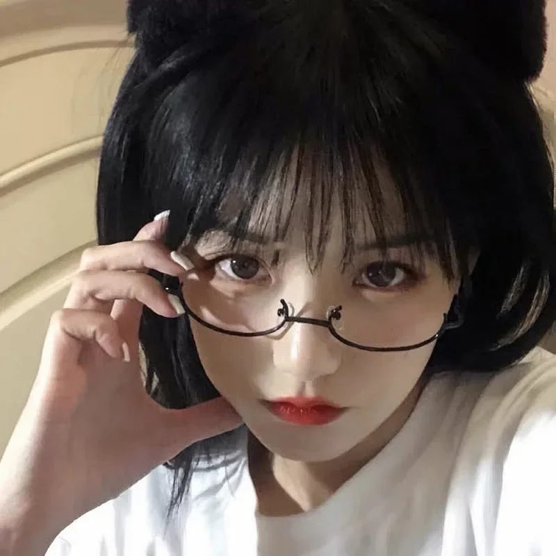 Half-frame Decorative Glasses Anime Two-dimensional Glasses Frame Pendant with Chain Decorative Glasses Party Eyeglasses
Half-frame Decorative Glasses Anime Two-dimensional Glasses Frame Pendant with Chain Decorative Glasses Party Eyeglasses