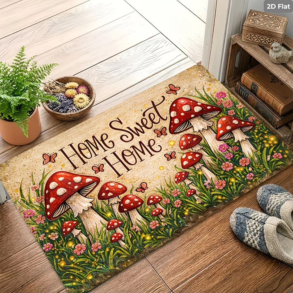 Home Sweet Home Welcome Mat Cute Mushrooms Printed Floor Carpet Non Slip Living Room Bedroom Front Door Entrance Rug
Home Sweet Home Welcome Mat Cute Mushrooms Printed Floor Carpet Non Slip Living Room Bedroom Front Door Entrance Rug