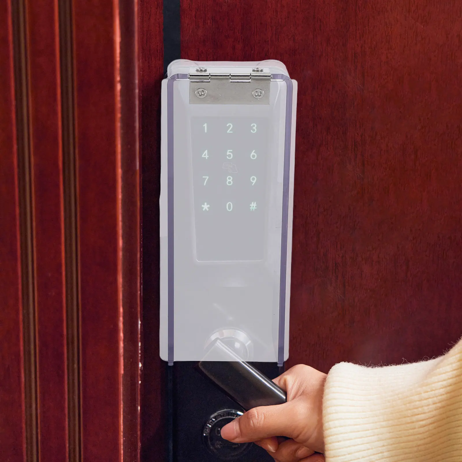 Clear Gate Outdoor Rainproof Cover Password Lock Shield Access Control Doorbell Panel Home Security 4.92x3.35x2.17in
Clear Gate Outdoor Rainproof Cover Password Lock Shield Access Control Doorbell Panel Home Security 4.92x3.35x2.17in