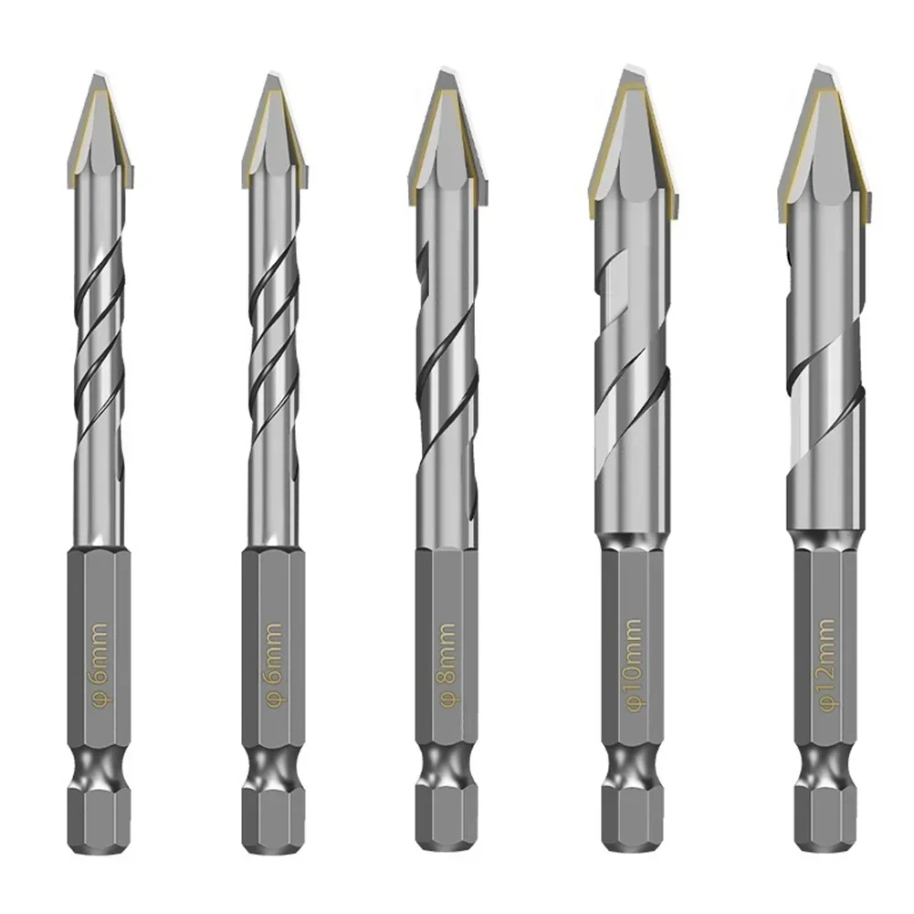 1/5pcs Drill Bits 6/8/10/12mm Drill Bits Carbide Drilling Tools Eccentric Triangular Hex Shank For Wall Glass Wood Metal Tiles
1/5pcs Drill Bits 6/8/10/12mm Drill Bits Carbide Drilling Tools Eccentric Triangular Hex Shank For Wall Glass Wood Metal Tiles