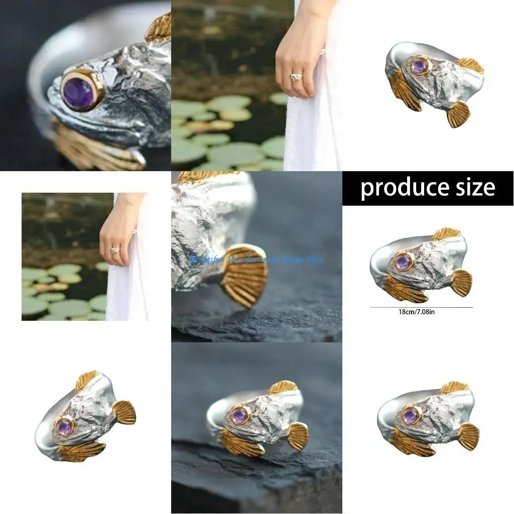 E56A Two Tone Fish Ring With Adjustable Opening Sturdy Alloy Material Fashion Jewelry For All Occasions
E56A Two Tone Fish Ring With Adjustable Opening Sturdy Alloy Material Fashion Jewelry For All Occasions