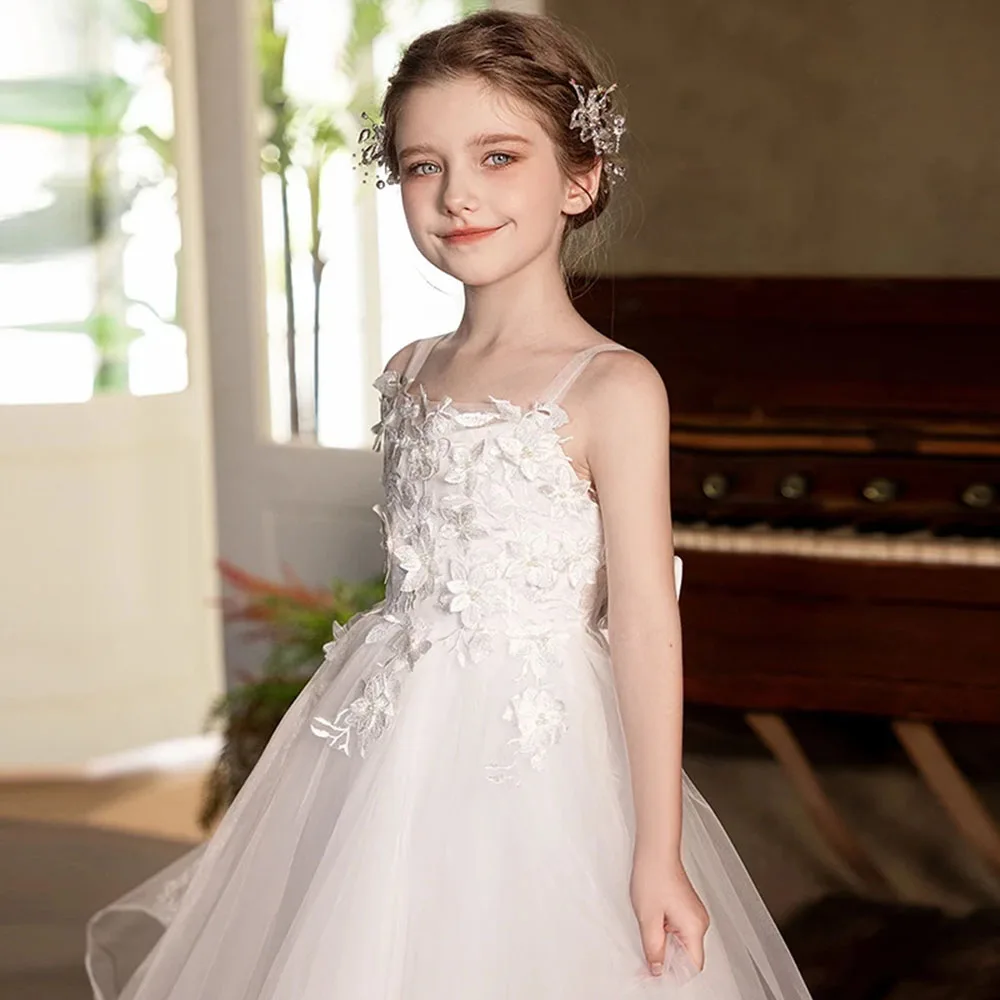 Girls three-dimensional flower suspender wedding dress white girl dress birthday junior bridesmaid dress/can be customized
Girls three-dimensional flower suspender wedding dress white girl dress birthday junior bridesmaid dress/can be customized