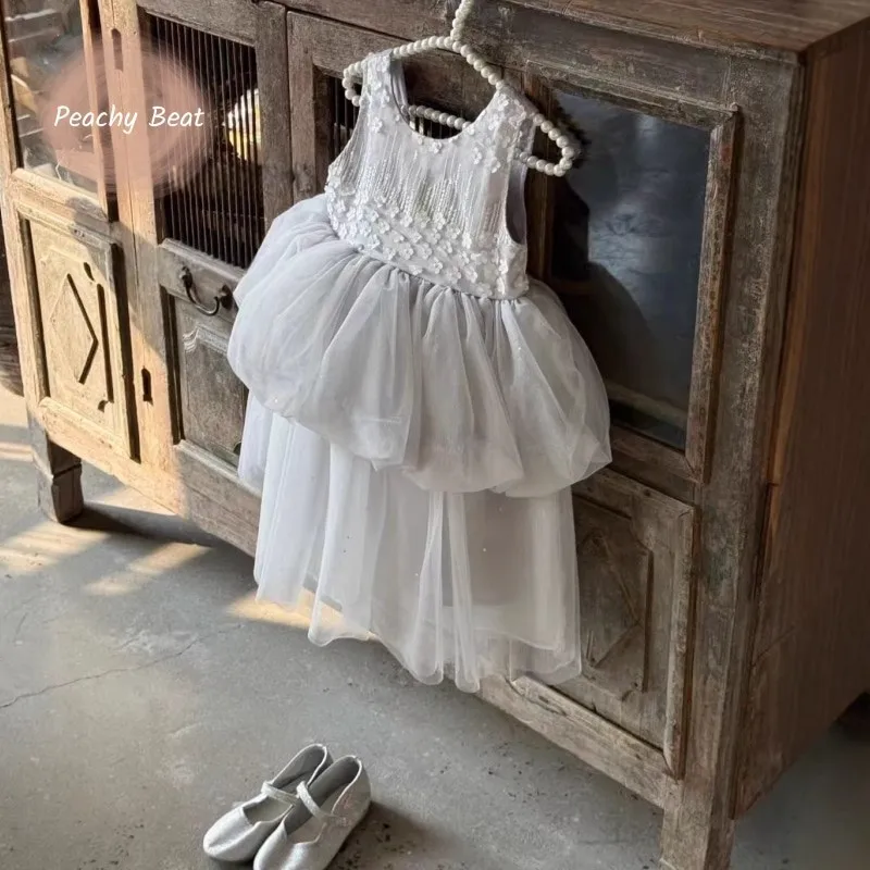 Baby Girl Princess Sequined Flower Tutu Dress Sleeveless Infant Toddler Child Vintage Tulle Vestido Summer Baby Clothes 1-7Y
Baby Girl Princess Sequined Flower Tutu Dress Sleeveless Infant Toddler Child Vintage Tulle Vestido Summer Baby Clothes 1-7Y