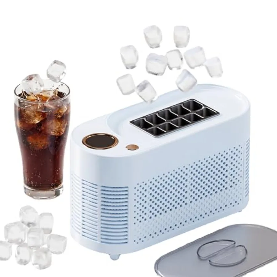 Portable Ice Maker for Car Trips and Camping, ABS Plastic, White, 12V DC with Cigarette Lighter, Makes 10 Cubes in 15-20 Mins A
Portable Ice Maker for Car Trips and Camping, ABS Plastic, White, 12V DC with Cigarette Lighter, Makes 10 Cubes in 15-20 Mins A