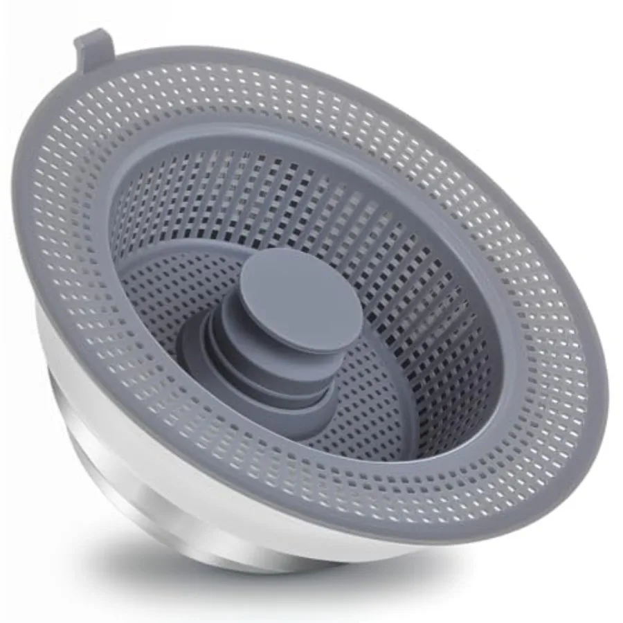 3 in 1 Kitchen Sink Drain Strainer and Stopper Combo, 304 Stainless Steel Pop Up Sink Drain Strainer with Handle Rod for US Sta
3 in 1 Kitchen Sink Drain Strainer and Stopper Combo, 304 Stainless Steel Pop Up Sink Drain Strainer with Handle Rod for US Sta