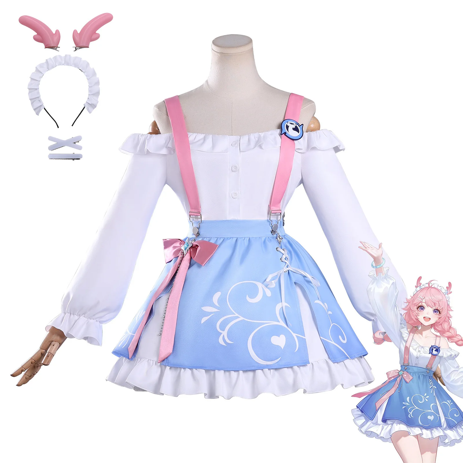 New Two-dimensional Game Cosplay Costume Outfit King Of Glory Luckin Coffee Co-branded Yao Sweet Fresh Off-Shoulder Dress Set
New Two-dimensional Game Cosplay Costume Outfit King Of Glory Luckin Coffee Co-branded Yao Sweet Fresh Off-Shoulder Dress Set