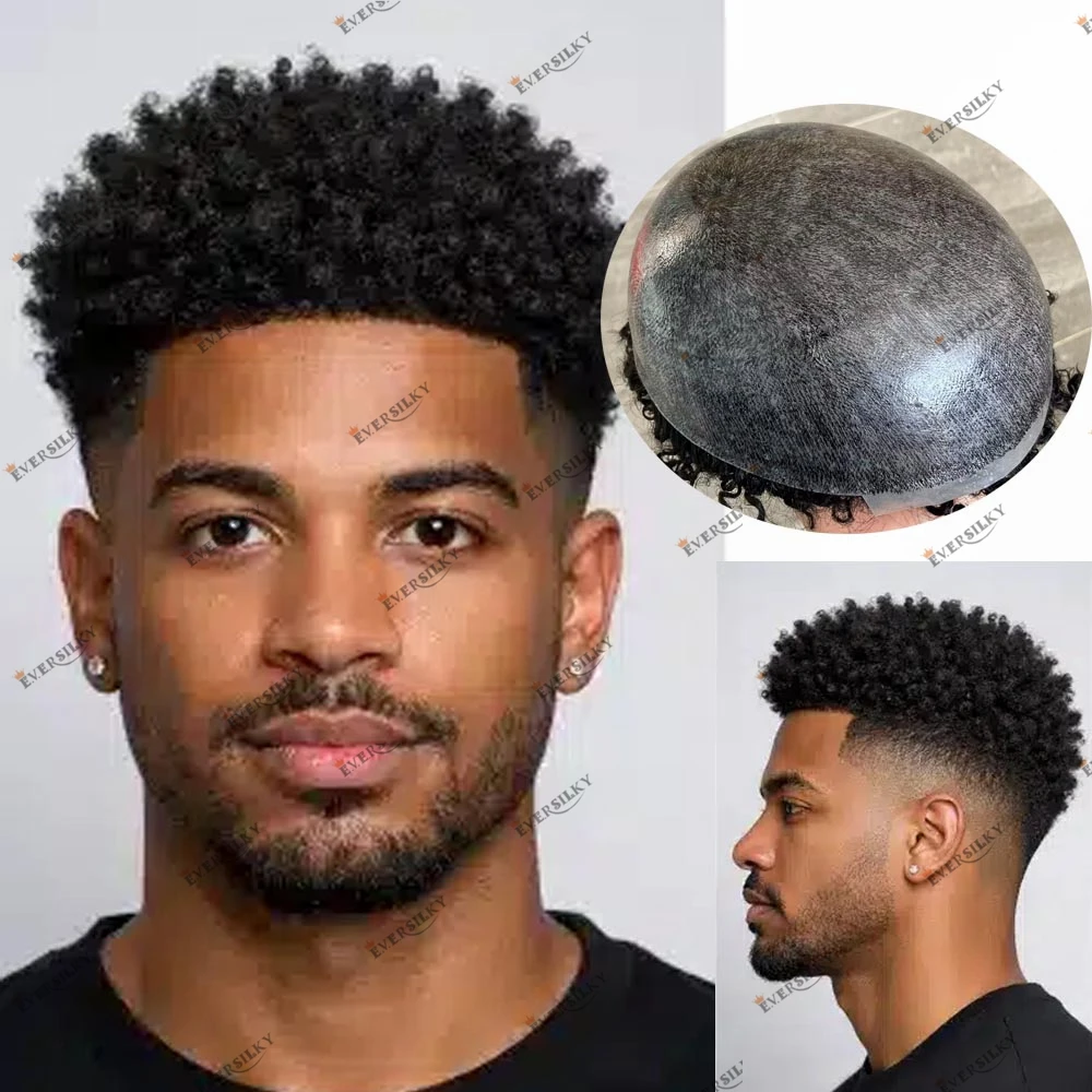 Undetectable Skin Base Afro 8mm Curly Human Hair Men's Toupee Black Brown Gray Hair 1B65 1B20 Durable Thin Skin Hair Prosthesis
Undetectable Skin Base Afro 8mm Curly Human Hair Men's Toupee Black Brown Gray Hair 1B65 1B20 Durable Thin Skin Hair Prosthesis