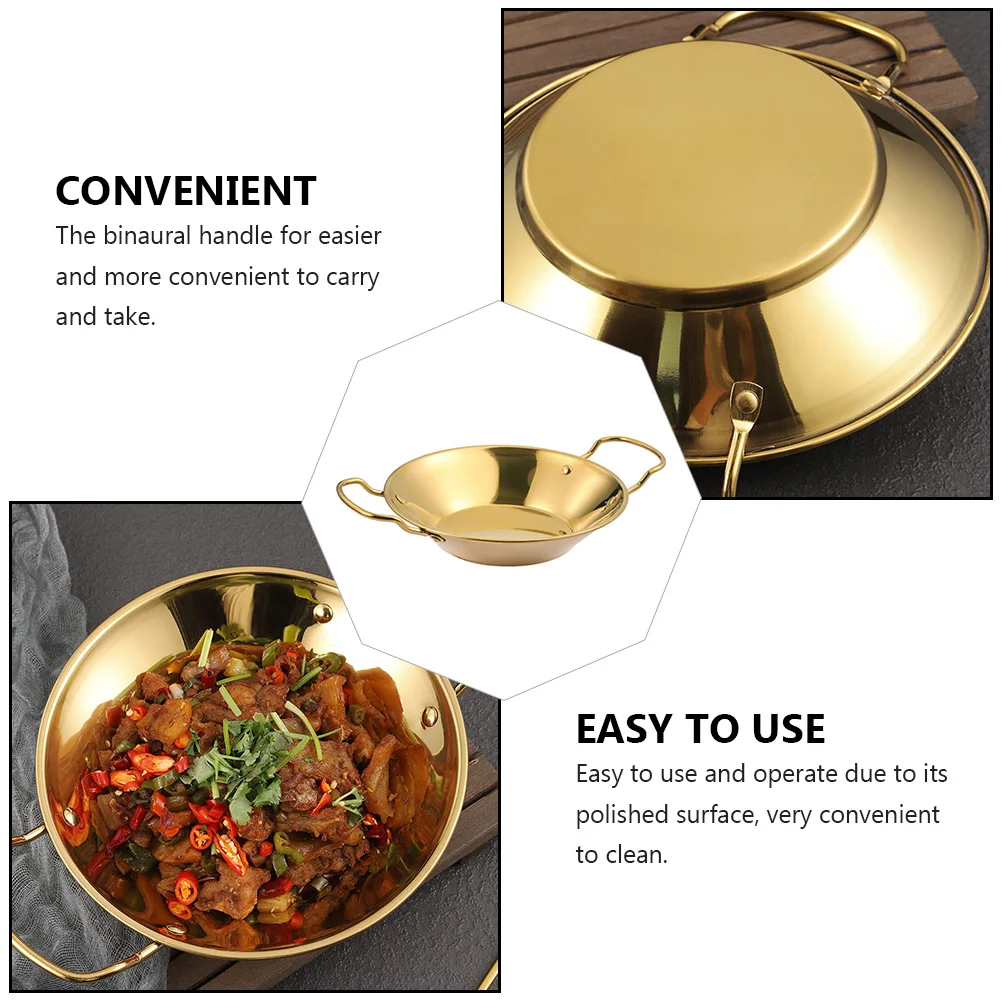 Stainless Steel Dry Thickened Cooking Pot For Home Kitchen Double Ear Reheating Stockpot Birthday Present Household 
Stainless Steel Dry Thickened Cooking Pot For Home Kitchen Double Ear Reheating Stockpot Birthday Present Household