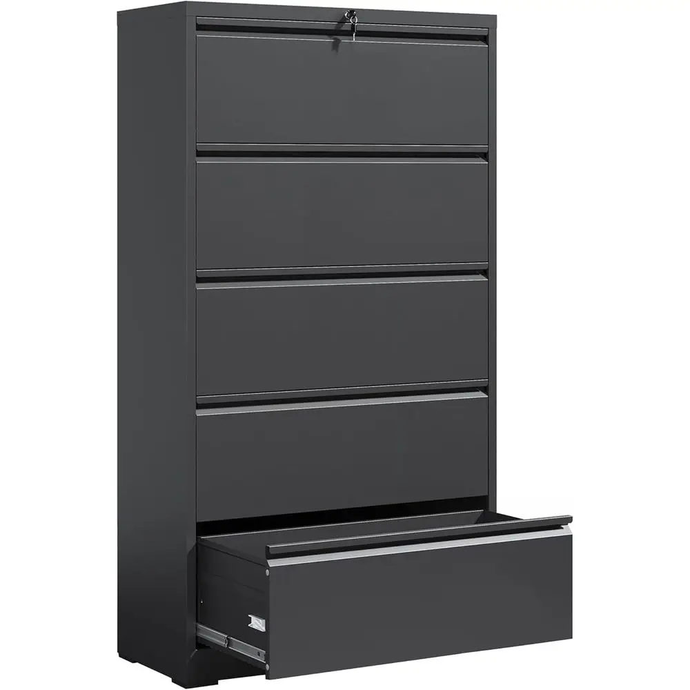 5-Drawer Heavy-Duty Metal Filing Cabinet, Lateral, Office Use, Legal/Letter Size Files, Assembly Required
5-Drawer Heavy-Duty Metal Filing Cabinet, Lateral, Office Use, Legal/Letter Size Files, Assembly Required