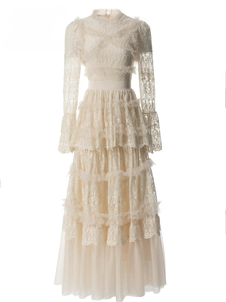 2024 New Summer Fashion Runway Vintage Dress Women's White Hollow Out Print Tierred Draped Slim Fit Party Dress
2024 New Summer Fashion Runway Vintage Dress Women's White Hollow Out Print Tierred Draped Slim Fit Party Dress